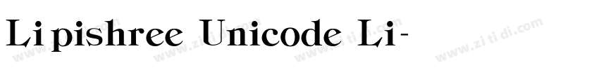 Lipishree Unicode Li字体转换
